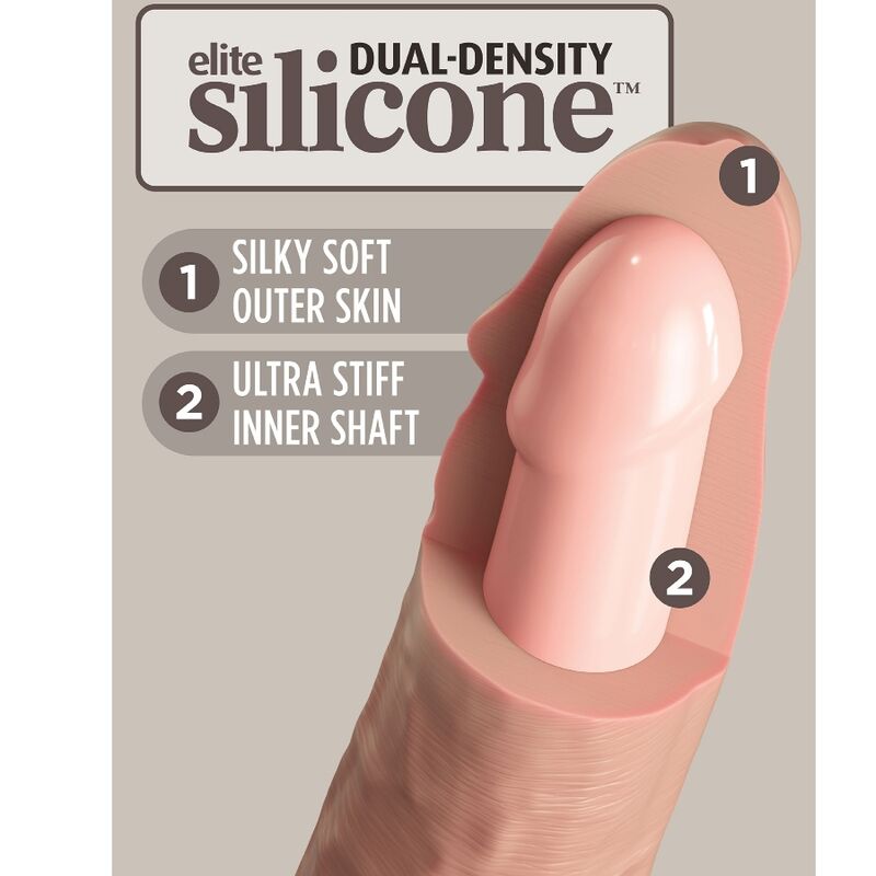 KING COCK - ÉLITE DILDO REALISTA SILICONE 25.4 CM