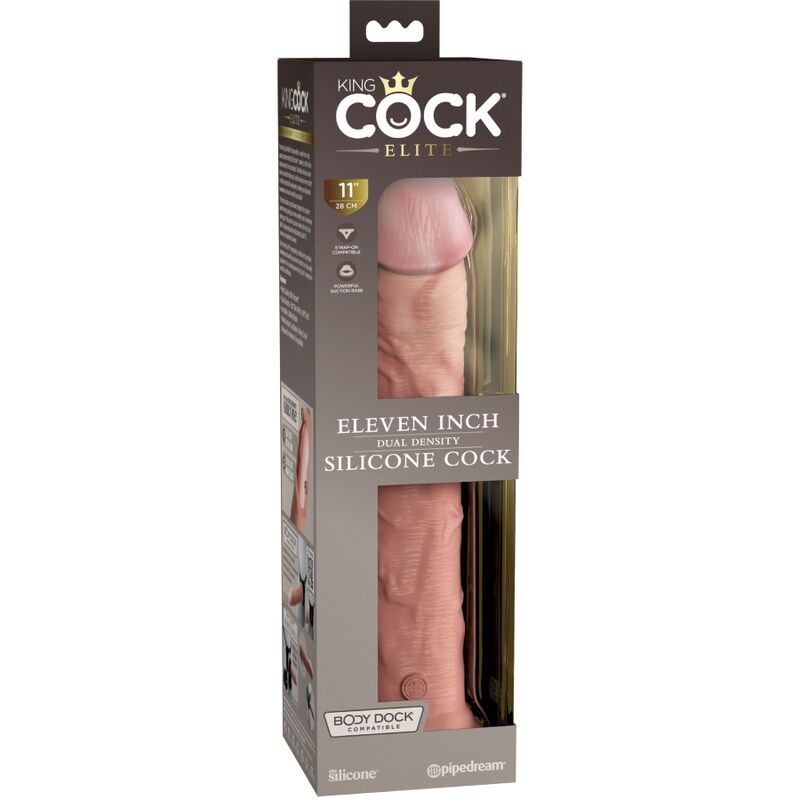 KING COCK - ÉLITE DILDO REALISTA SILICONE 28 CM