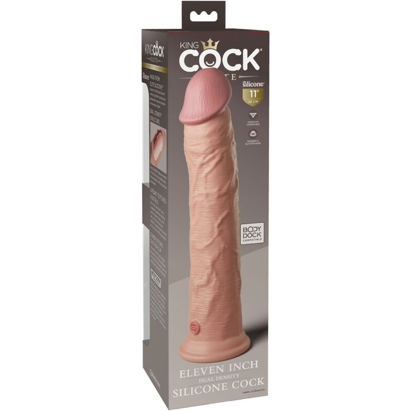 KING COCK - ÉLITE DILDO REALISTA SILICONE 28 CM