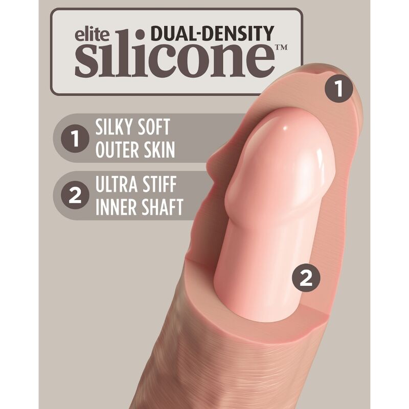KING COCK - ÉLITE DILDO REALISTA SILICONE 28 CM