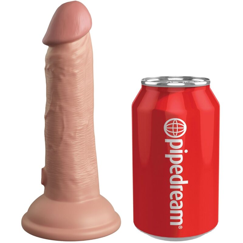 KING COCK - ÉLITE DILDO REALISTA VIBRADOR EM SILICONE 15.2 CM