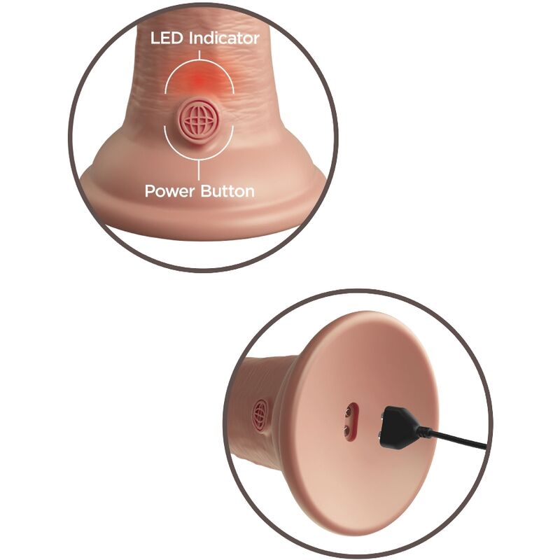 KING COCK - ÉLITE DILDO REALISTA VIBRADOR EM SILICONE 15.2 CM