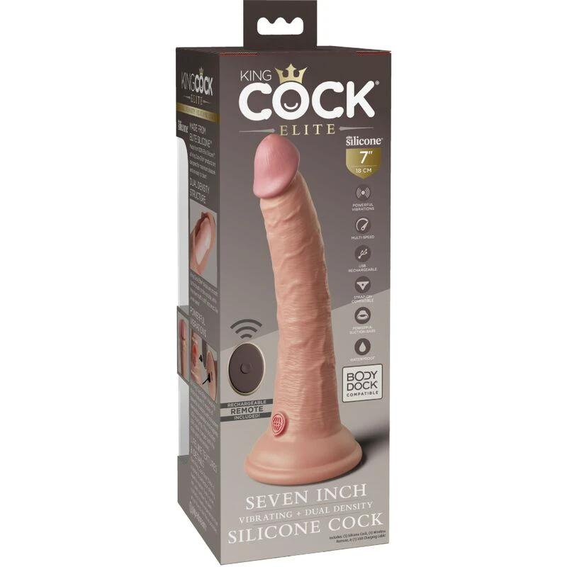 Vibrador Dildo Realístico Elite Em Silicone De Dupla Densidade Com Controlo Remoto 17,8 Cm - Sex Shop Sexy