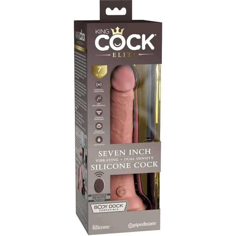 Vibrador Dildo Realístico Elite Em Silicone De Dupla Densidade Com Controlo Remoto 17,8 Cm - Sex Shop Sexy