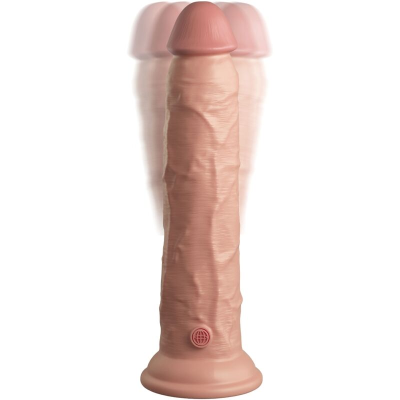 KING COCK - ELITE VIBRADOR DILDO REALÍSTICO E CONTROLE REMOTO DE SILICONA 23 CM