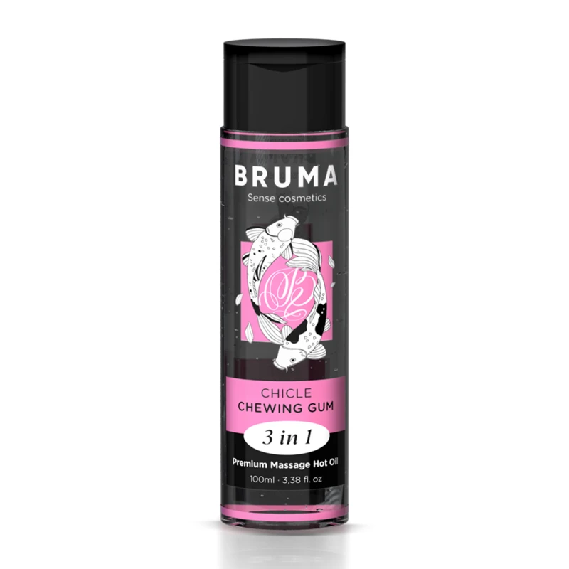 ÓLEO DE MASSAGEM PREMIUM EFEITO CALOR SABOR CHICLETE 3 EM 1 - 100 ML - Sex Shop Sexy
