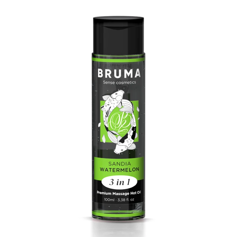 ÓLEO DE MASSAGEM PREMIUM EFEITO CALOR SABOR MELANCIA 3 EM 1 - 100 ML - Sex Shop Sexy
