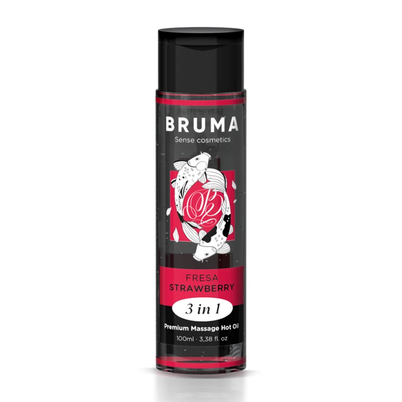 ÓLEO DE MASSAGEM PREMIUM EFEITO CALOR SABOR MORANGO 3 EM 1 - 100 ML - Sex Shop Sexy