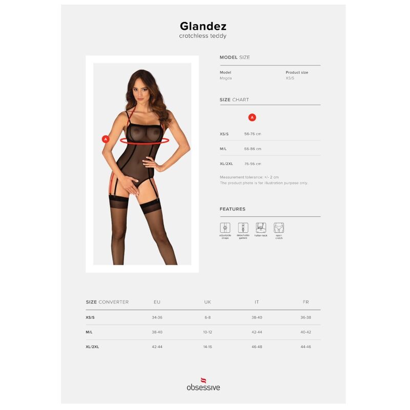 GLANDEZ BODY ABERTO XS/S OBSESSIVE