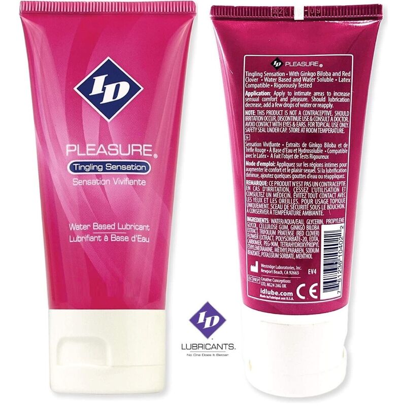 ID PLEASURE - LUBRIFICANTE À BASE DE ÁGUA TINGLING SENSATION TRAVEL TUBE 60 ML