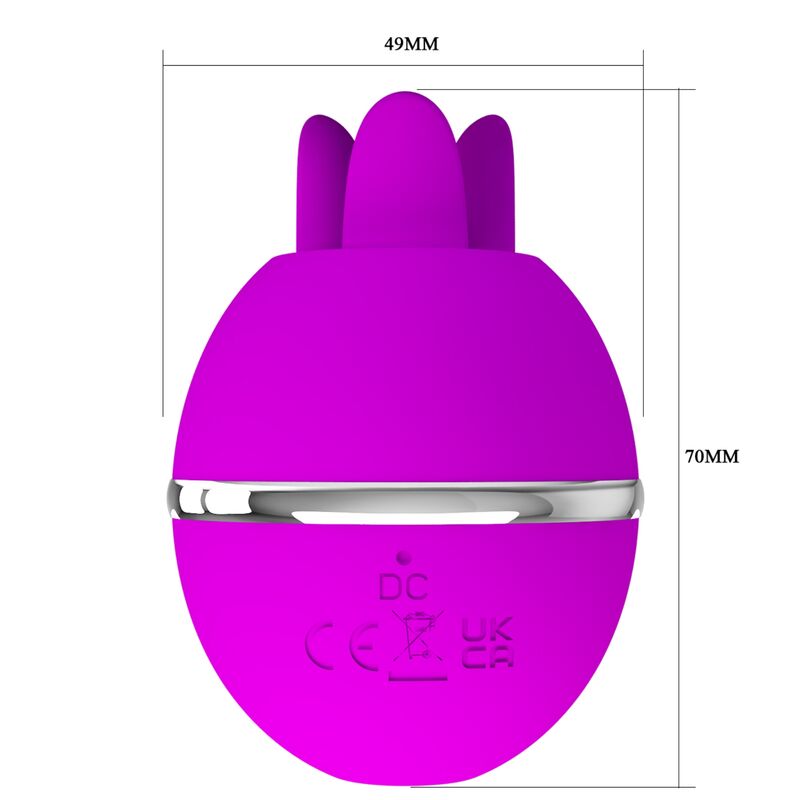 PRETTY LOVE - VIBRADOR DE SILICONE REDONDO GEMINI BALL ROXO