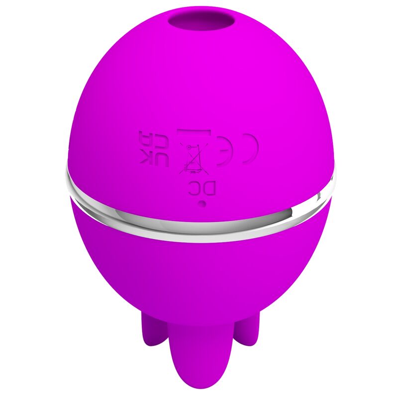 PRETTY LOVE - VIBRADOR DE SILICONE REDONDO GEMINI BALL ROXO
