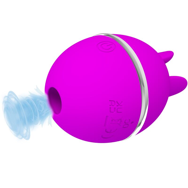 PRETTY LOVE - VIBRADOR DE SILICONE REDONDO GEMINI BALL ROXO