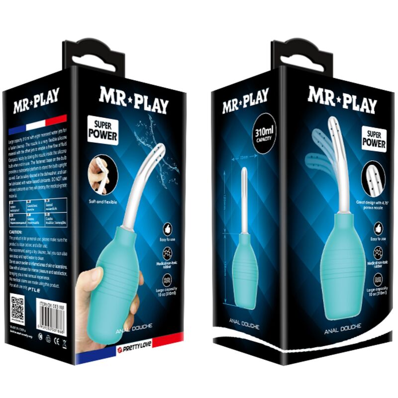 MR PLAY - PÊRA ANAL EM BORRACHA AZUL