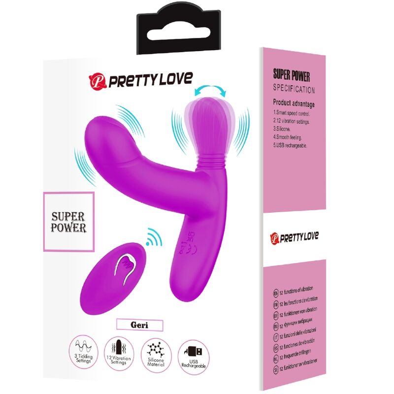 PRETTY LOVE - GERI MASSAGEADOR DE CLITÓRIS COMANDO REMOTO ROSA