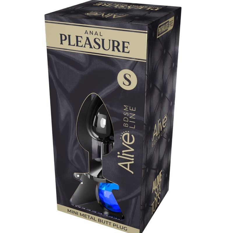 Mini Plug Prazer Anal Metal Azul Tamanho S