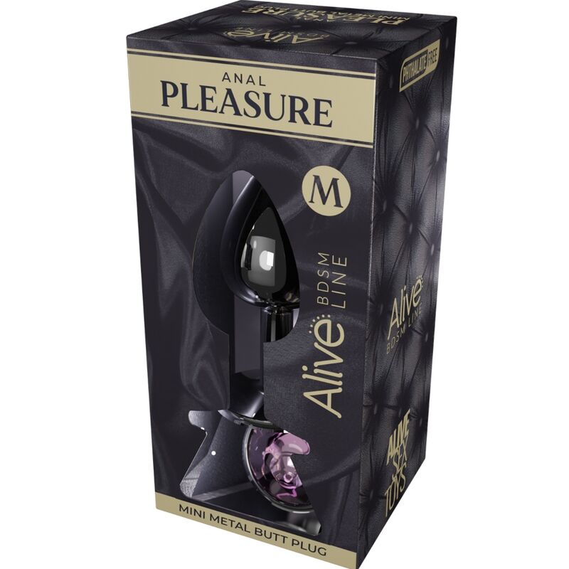 Alive - Mini Plug Prazer Anal Metal Rosa Tamanho M