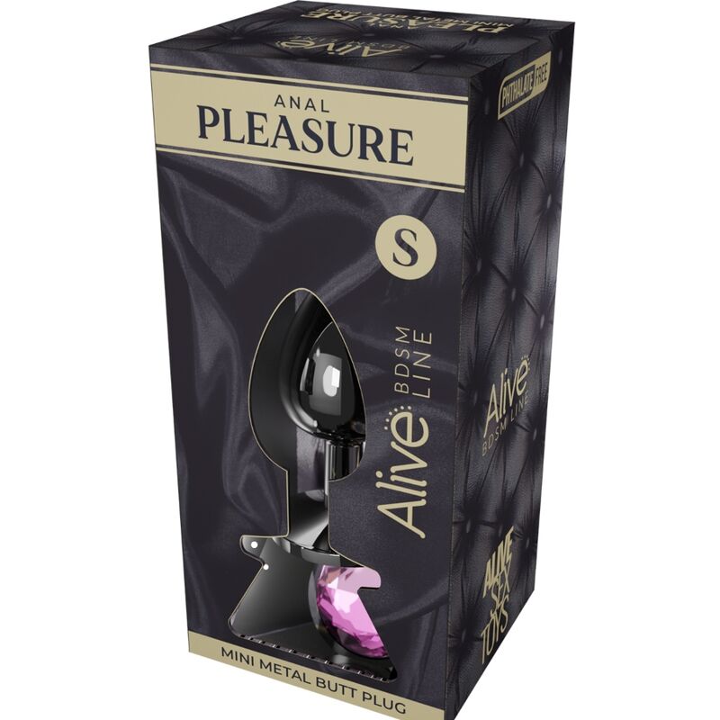 Alive - Mini Plug Prazer Anal Metal Rosa Tamanho S