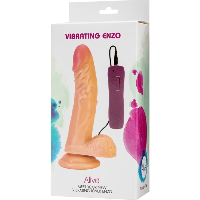 Alive - Vibrador De Pênis Enzo Realista 21 Cm