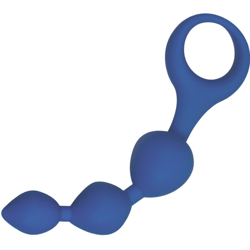 Alive - Bolas Anais de Silicone Triball Azul 15 Cm