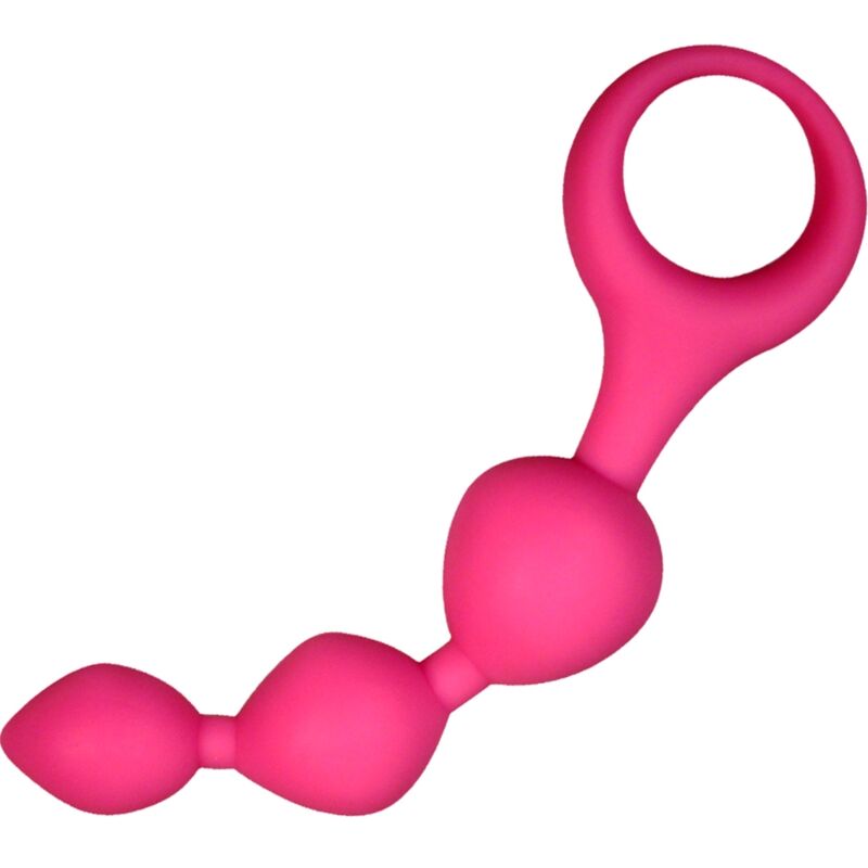 Alive - Bolas Anais de Silicone Triball Rosa 15 Cm