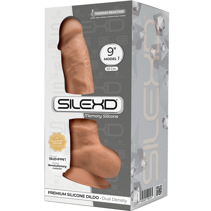 Silexd - Modelo 1 Pénis Realista Premium Silexpan Silicone Caramelo 23 Cm