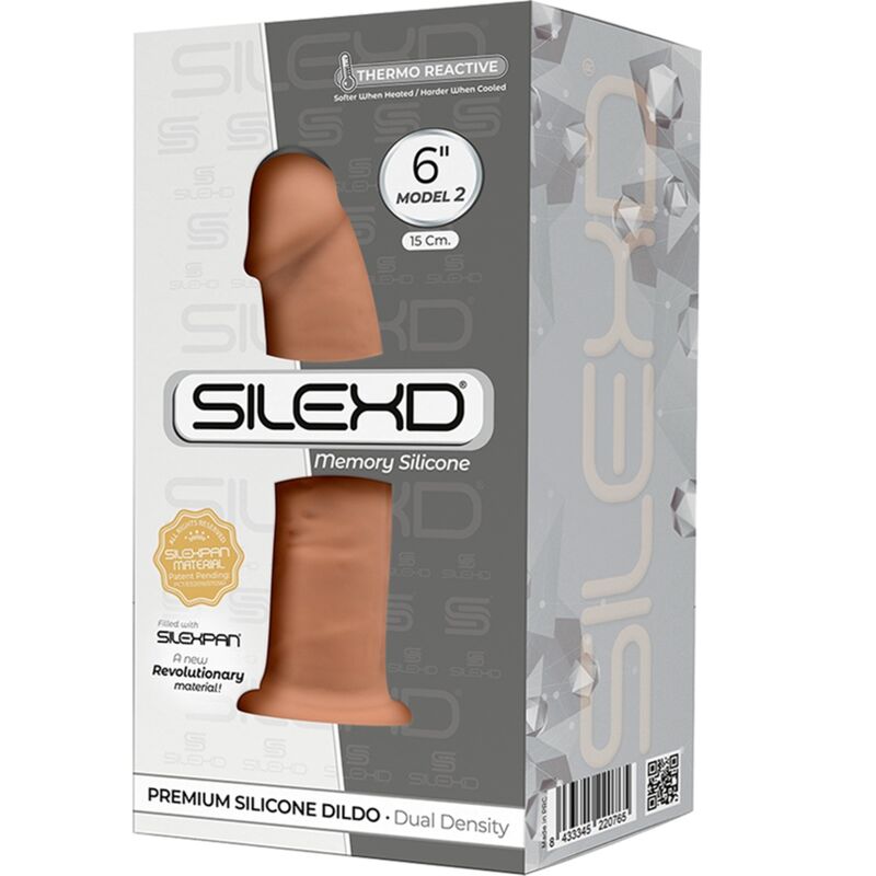 SILEXD - MODELO 2 PÊNIS REALÍSTICO PREMIUM SILEXPAN SILICONA CARAMELO 15.4 CM