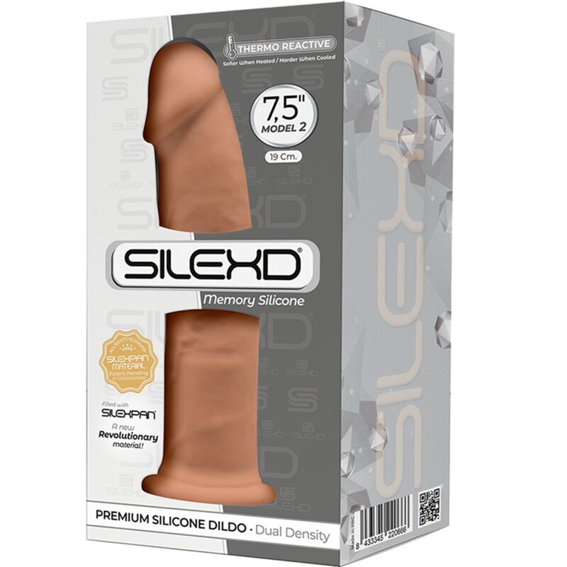 SILEXD - MODELO 2 PÊNIS REALÍSTICO PREMIUM SILEXPAN SILICONA CARAMELO 19 CM