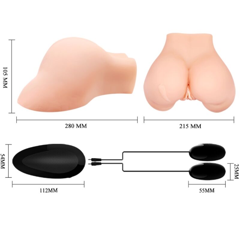 CRAZY BULL - VAGINA E ÂNUS COM MALHA REALISTA E VIBRAÇÃO