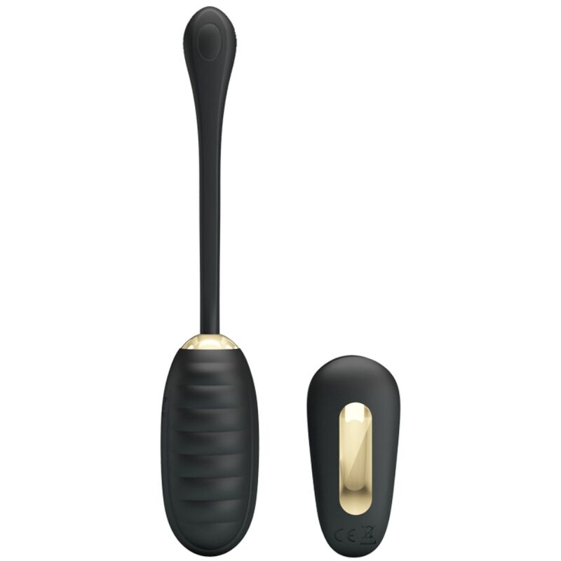 PRETTY LOVE - DOREEN OVO RECHARGEABLE LUXURY VIBRATOR BLACK WITH REMOTE CONTROL