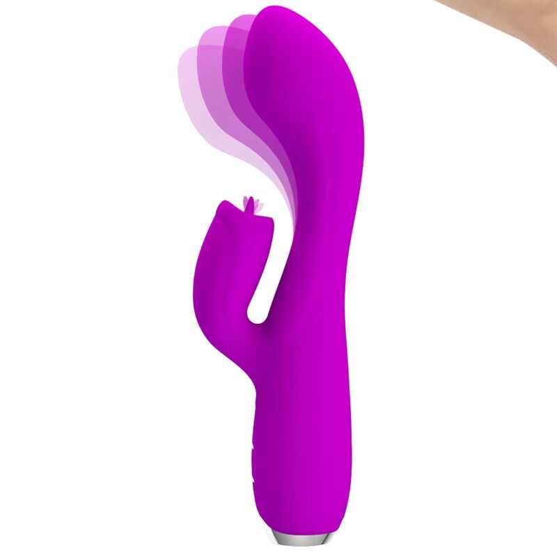 PRETTY LOVE - GLORIA VIBRADOR COELHINHO RECARREGÁVEL E IMPERMEÁVEL ROXO