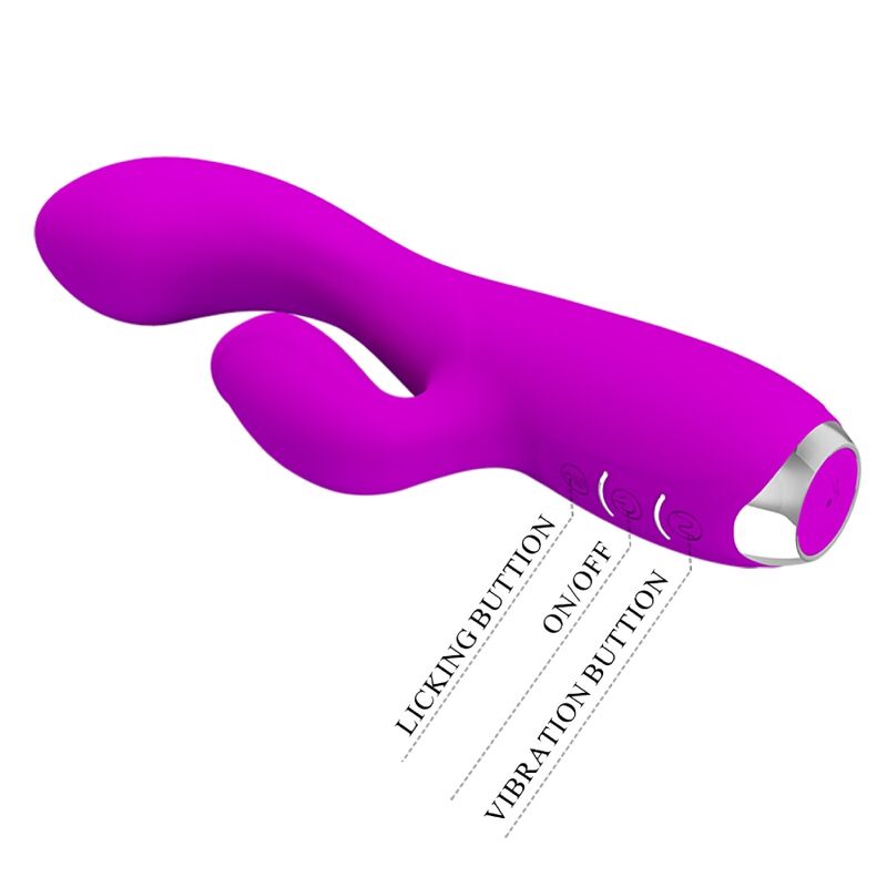 PRETTY LOVE - GLORIA VIBRADOR COELHINHO RECARREGÁVEL E IMPERMEÁVEL ROXO