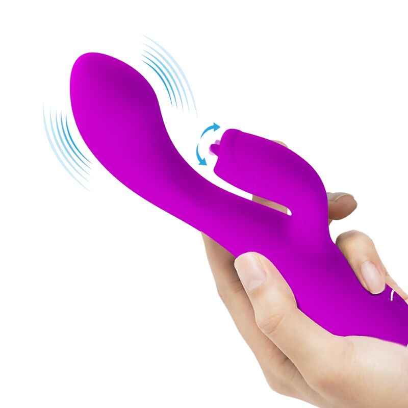 PRETTY LOVE - GLORIA VIBRADOR COELHINHO RECARREGÁVEL E IMPERMEÁVEL ROXO