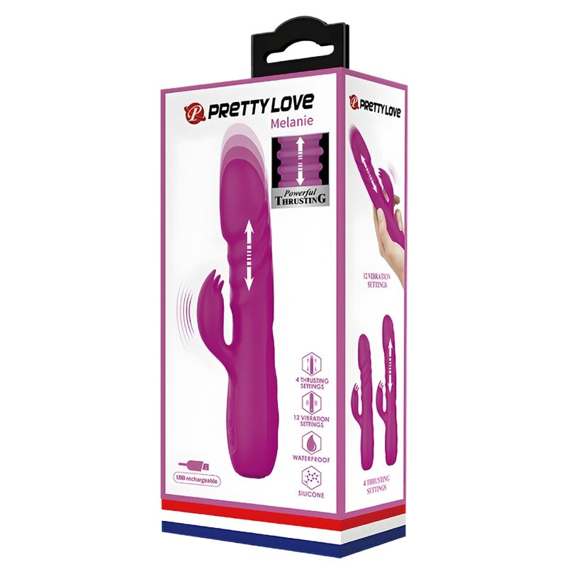 PRETTY LOVE - MELANIE VIBRADOR COELHINHO RECARREGÁVEL ROXO