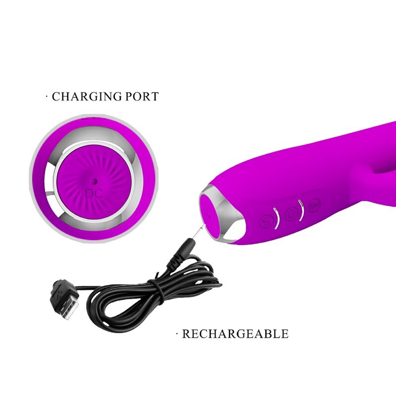 PRETTY LOVE - REGINA VIBRADOR COM ONDAS ESTIMULADORAS RECARREGÁVEL ROXO