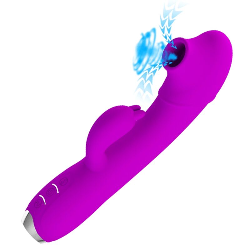 PRETTY LOVE - REGINA VIBRADOR COM ONDAS ESTIMULADORAS RECARREGÁVEL ROXO