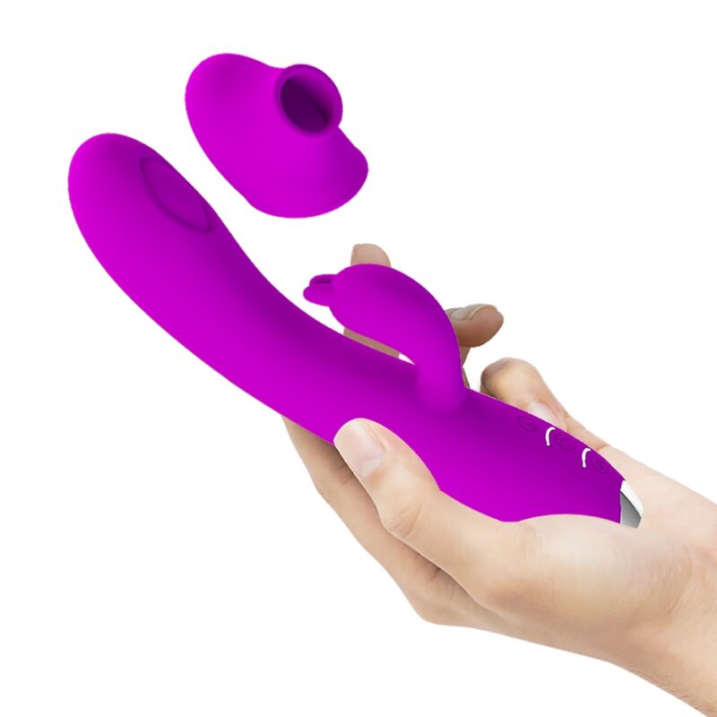 PRETTY LOVE - REGINA VIBRADOR RECARREGÁVEL - GEL DE SUCÇÃO ROXO