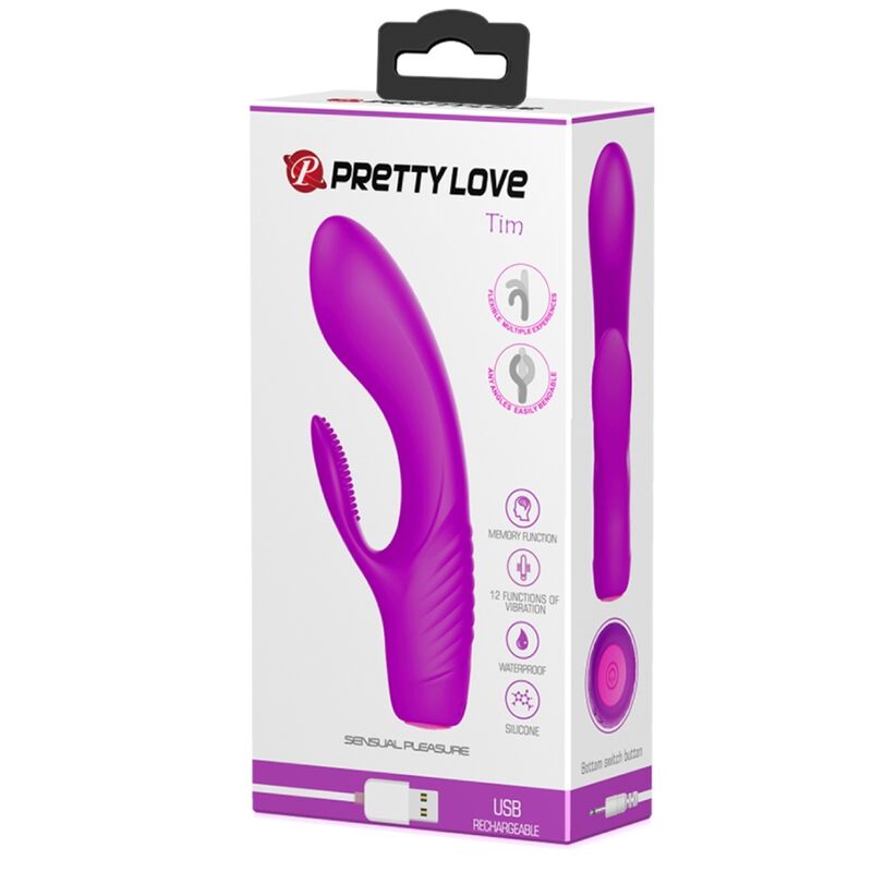 PRETTY LOVE - TIM VIBRADOR RECARREGÁVEL ROXO