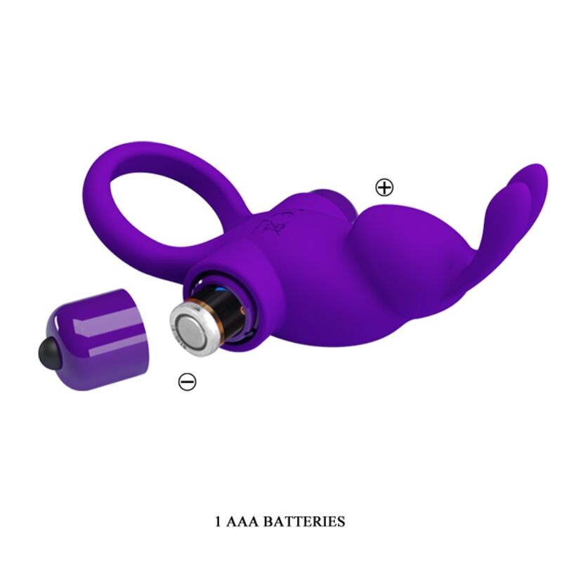PRETTY LOVE - ANEL VIBRADOR COM COELHO PARA PÊNIS ROXO