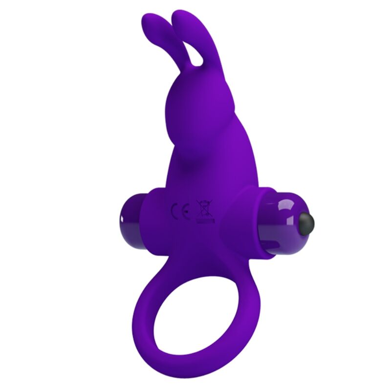 PRETTY LOVE - ANEL VIBRADOR COM COELHO PARA PÊNIS ROXO