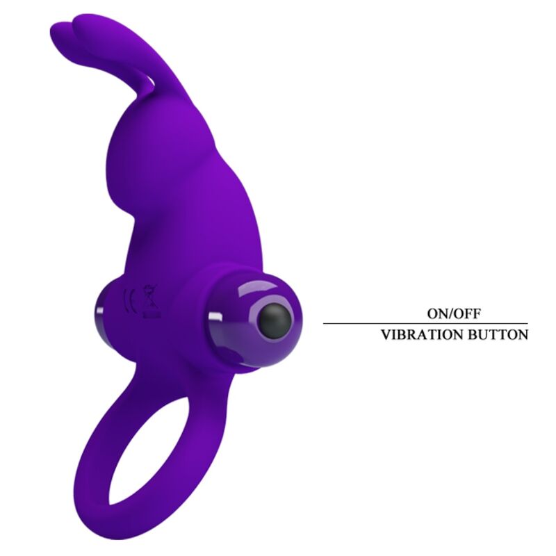 PRETTY LOVE - ANEL VIBRADOR COM COELHO PARA PÊNIS ROXO