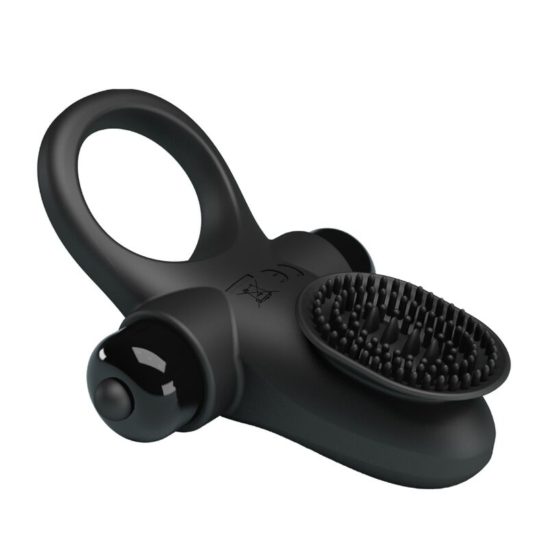 PRETTY LOVE - ANEL VIBRADOR II PARA PÊNIS PRETO