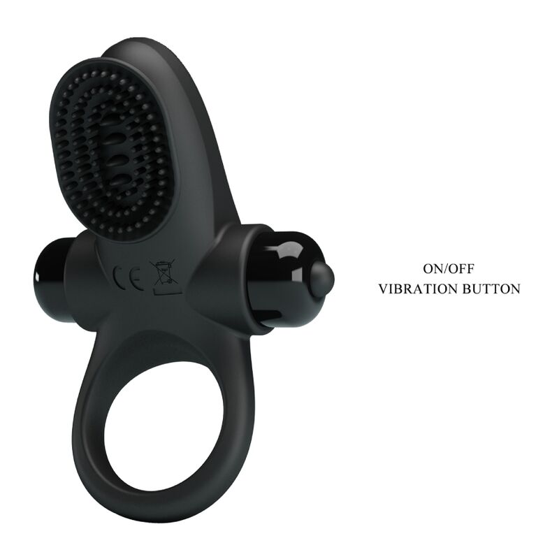 PRETTY LOVE - ANEL VIBRADOR II PARA PÊNIS PRETO