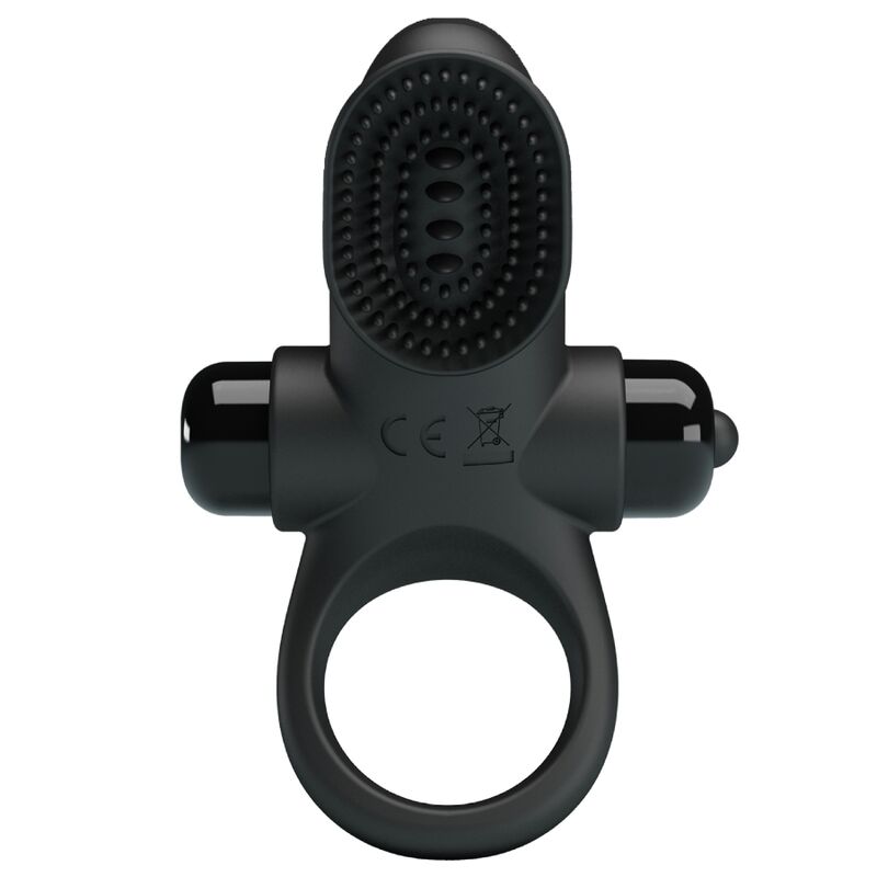 PRETTY LOVE - ANEL VIBRADOR II PARA PÊNIS PRETO