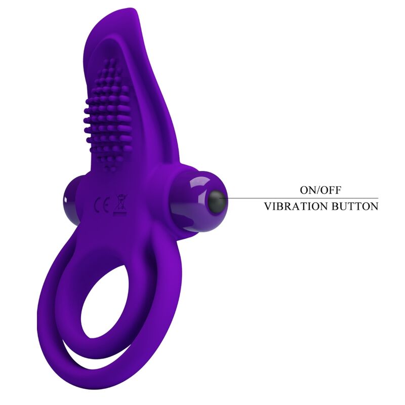PRETTY LOVE - ANEL VIBRADOR PARA PÊNIS ROXO