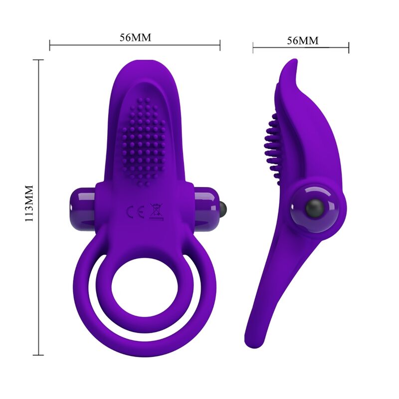 PRETTY LOVE - ANEL VIBRADOR PARA PÊNIS ROXO