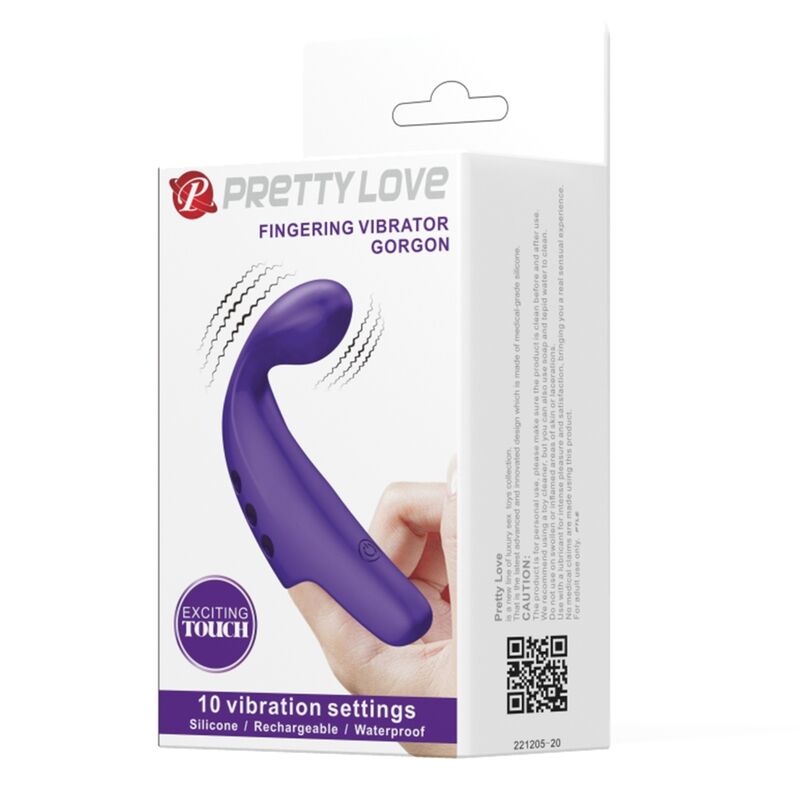 PRETTY LOVE - GORGON VIBRADOR DE DEDO RECARREGÁVEL ROXO