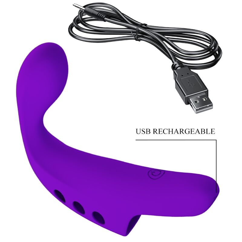PRETTY LOVE - GORGON VIBRADOR DE DEDO RECARREGÁVEL ROXO