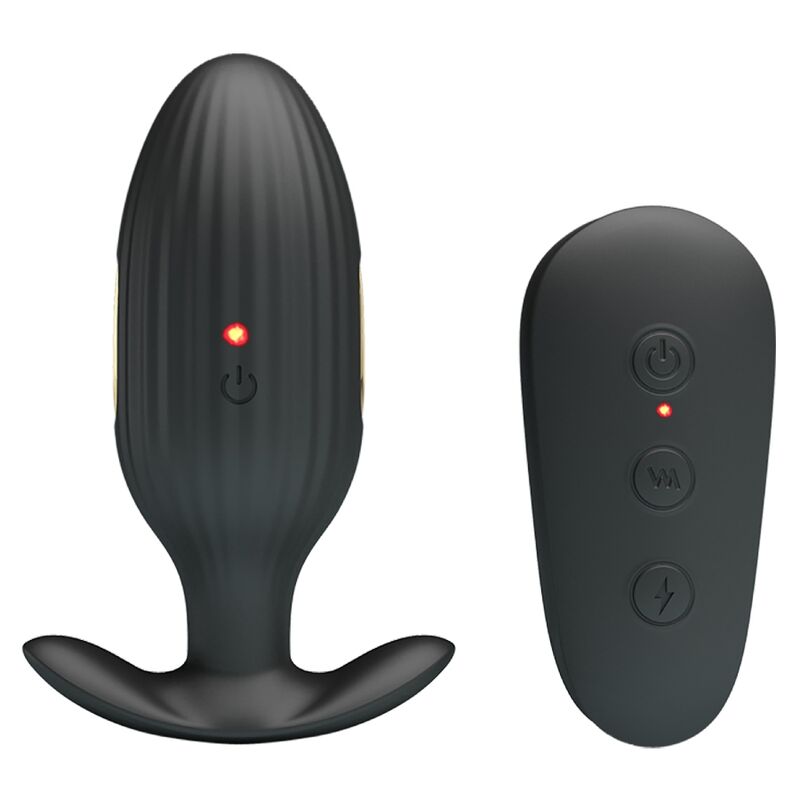 PRETTY LOVE - KELLY PLUG ANAL VIBRADOR RECARREGÁVEL PRETO