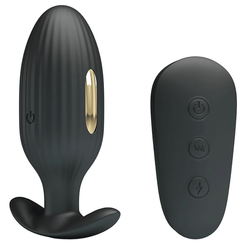 PRETTY LOVE - KELLY PLUG ANAL VIBRADOR RECARREGÁVEL PRETO
